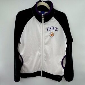 Minnesota‎ Vikings Reebok Womens XL Full Zip Jacket NFL Rhinestone Logo